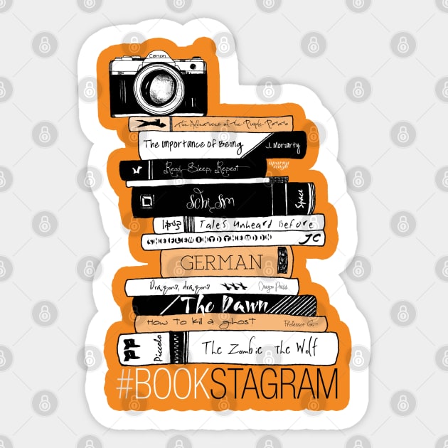 Bookstagram Orange Sticker by applebubble